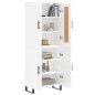 vidaXL Highboard Hochglanz-Weiß 69,5x34x180 cm Holzwerkstoff vidaXL Highboard Hochglanz-Weiß 69,5x34x180 cm Holzwerkstoff