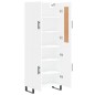 vidaXL Highboard Hochglanz-Weiß 69,5x34x180 cm Holzwerkstoff vidaXL Highboard Hochglanz-Weiß 69,5x34x180 cm Holzwerkstoff