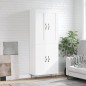 vidaXL Highboard Hochglanz-Weiß 69,5x34x180 cm Holzwerkstoff vidaXL Highboard Hochglanz-Weiß 69,5x34x180 cm Holzwerkstoff