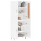 vidaXL Highboard Hochglanz-Weiß 69,5x34x180 cm Holzwerkstoff vidaXL Highboard Hochglanz-Weiß 69,5x34x180 cm Holzwerkstoff