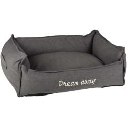 FLAMINGO Hundebett mit Reißverschluss Dream Away Grau 90x70 cm