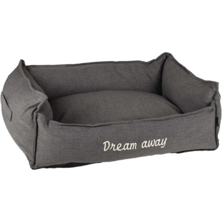 FLAMINGO Hundebett mit Reißverschluss Dream Away Grau 90x70 cm