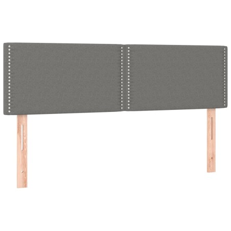Kopfteile 2 Stk. Dunkelgrau 72x5x78/88 cm Stoff