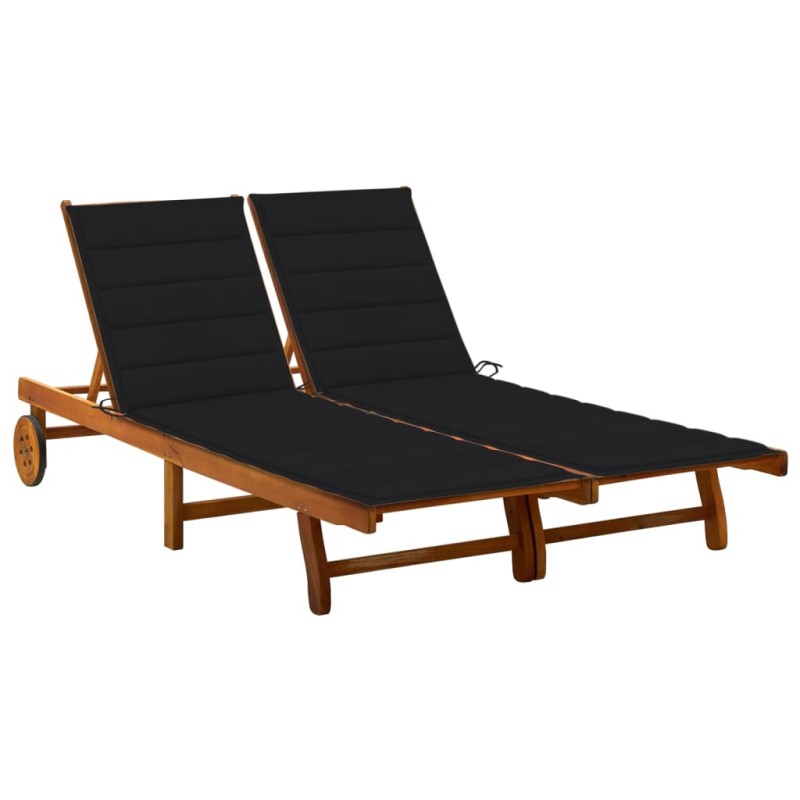 vidaXL 2-Personen-Sonnenliege mit Auflagen Akazie Massivholz vidaXL 2-Personen-Sonnenliege mit Auflagen Akazie Massivholz