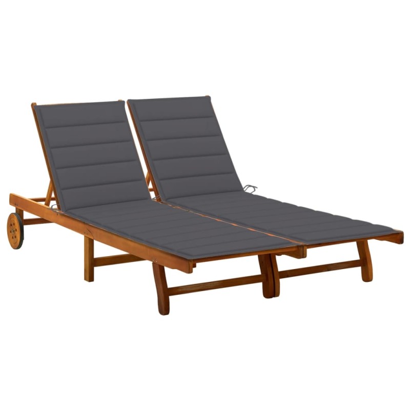 vidaXL 2-Personen-Sonnenliege mit Auflagen Akazie Massivholz vidaXL 2-Personen-Sonnenliege mit Auflagen Akazie Massivholz