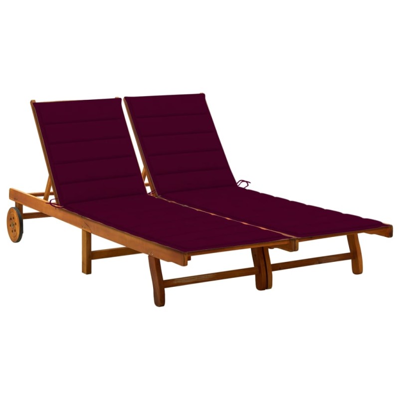 vidaXL 2-Personen-Sonnenliege mit Auflagen Akazie Massivholz vidaXL 2-Personen-Sonnenliege mit Auflagen Akazie Massivholz