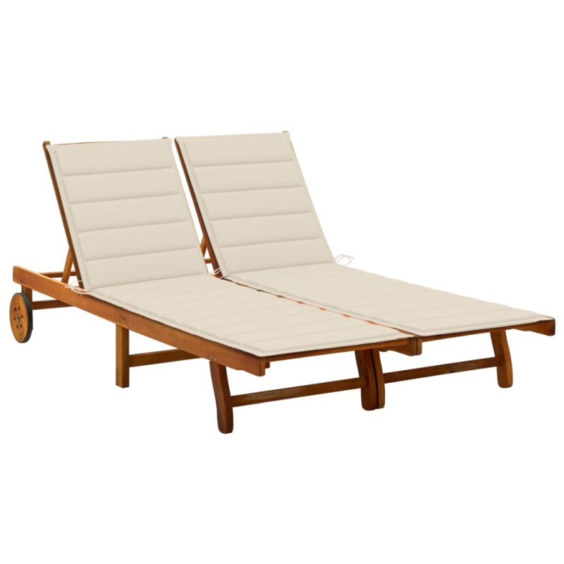 vidaXL 2-Personen-Sonnenliege mit Auflagen Akazie Massivholz vidaXL 2-Personen-Sonnenliege mit Auflagen Akazie Massivholz