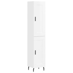 vidaXL Highboard Hochglanz-Weiß 34,5x34x180 cm Holzwerkstoff