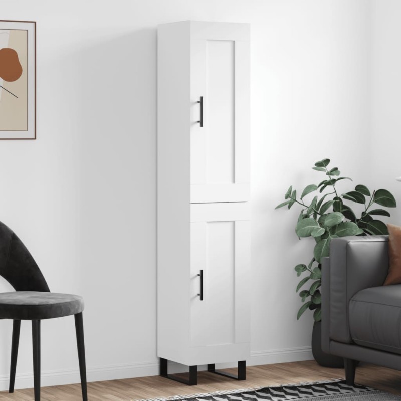 vidaXL Highboard Weiß 34,5x34x180 cm Holzwerkstoff vidaXL Highboard Weiß 34,5x34x180 cm Holzwerkstoff