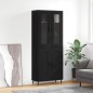 vidaXL Highboard Schwarz 69,5x34x180 cm Holzwerkstoff vidaXL Highboard Schwarz 69,5x34x180 cm Holzwerkstoff