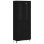 vidaXL Highboard Schwarz 69,5x34x180 cm Holzwerkstoff vidaXL Highboard Schwarz 69,5x34x180 cm Holzwerkstoff