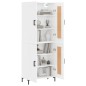 vidaXL Highboard Hochglanz-Weiß 69,5x34x180 cm Holzwerkstoff vidaXL Highboard Hochglanz-Weiß 69,5x34x180 cm Holzwerkstoff