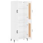 vidaXL Highboard Hochglanz-Weiß 69,5x34x180 cm Holzwerkstoff vidaXL Highboard Hochglanz-Weiß 69,5x34x180 cm Holzwerkstoff