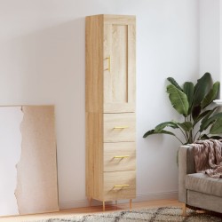 vidaXL Highboard Sonoma-Eiche 34,5x34x180 cm Holzwerkstoff