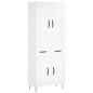 vidaXL Highboard Hochglanz-Weiß 69,5x34x180 cm Holzwerkstoff vidaXL Highboard Hochglanz-Weiß 69,5x34x180 cm Holzwerkstoff