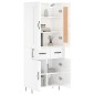 vidaXL Highboard Hochglanz-Weiß 69,5x34x180 cm Holzwerkstoff vidaXL Highboard Hochglanz-Weiß 69,5x34x180 cm Holzwerkstoff