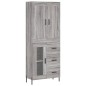 vidaXL Highboard Grau Sonoma 69,5x34x180 cm Holzwerkstoff vidaXL Highboard Grau Sonoma 69,5x34x180 cm Holzwerkstoff