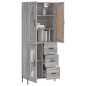 vidaXL Highboard Grau Sonoma 69,5x34x180 cm Holzwerkstoff vidaXL Highboard Grau Sonoma 69,5x34x180 cm Holzwerkstoff