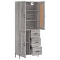 vidaXL Highboard Grau Sonoma 69,5x34x180 cm Holzwerkstoff vidaXL Highboard Grau Sonoma 69,5x34x180 cm Holzwerkstoff