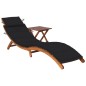 vidaXL Sonnenliege mit Tisch und Auflage Massivholz Akazie vidaXL Sonnenliege mit Tisch und Auflage Massivholz Akazie