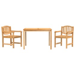 vidaXL 3-tlg. Garten-Essgruppe Massivholz Teak