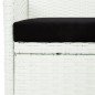 vidaXL 7-tlg. Garten-Essgruppe mit Kissen Weiß Poly Rattan vidaXL 7-tlg. Garten-Essgruppe mit Kissen Weiß Poly Rattan