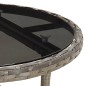 vidaXL 3-tlg. Garten-Bistro-Set mit Kissen Grau Poly Rattan vidaXL 3-tlg. Garten-Bistro-Set mit Kissen Grau Poly Rattan