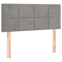 vidaXL Kopfteil Hellgrau 80x5x78/88 cm Samt