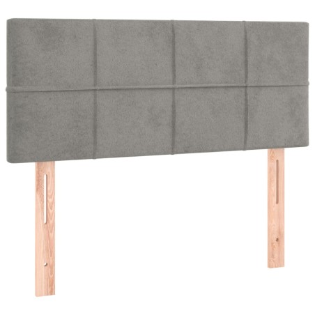 vidaXL Kopfteil Hellgrau 80x5x78/88 cm Samt