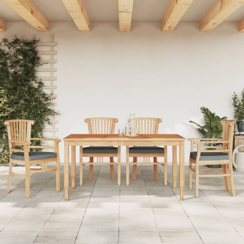 vidaXL 5-tlg. Garten-Essgruppe Massivholz Teak vidaXL 5-tlg. Garten-Essgruppe Massivholz Teak