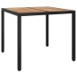 vidaXL 5-tlg. Garten-Essgruppe mit Kissen Schwarz Poly Rattan vidaXL 5-tlg. Garten-Essgruppe mit Kissen Schwarz Poly Rattan