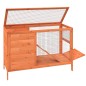 vidaXL Kaninchenstall Braun 103x44x69,5 cm Massivholz Kiefer vidaXL Kaninchenstall Braun 103x44x69,5 cm Massivholz Kiefer