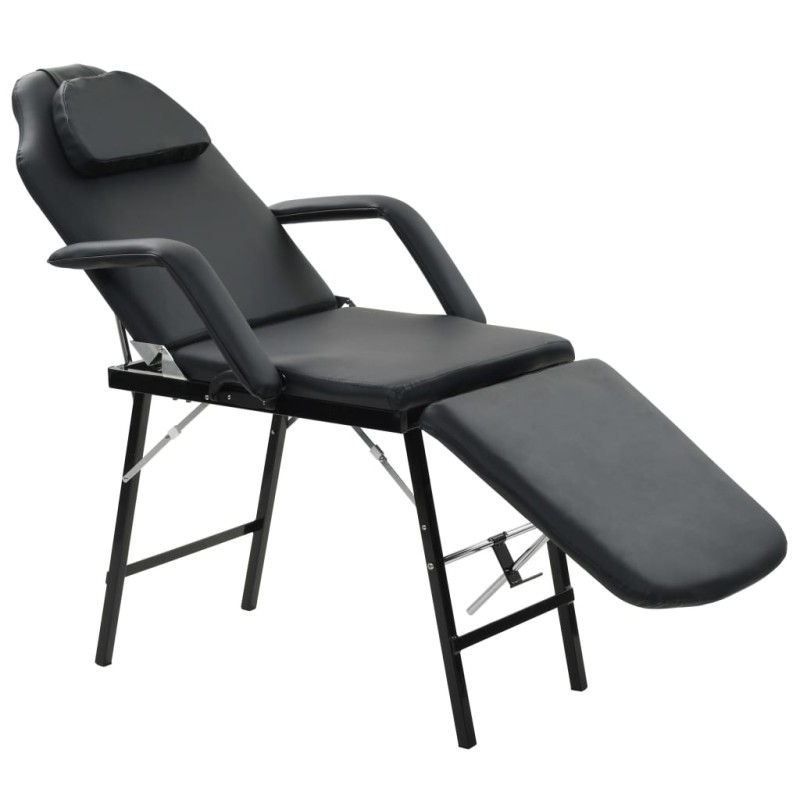 vidaXL Gesichtsbehandlungsstuhl Tragbar Kunstleder 185x78x76cm Schwarz vidaXL Gesichtsbehandlungsstuhl Tragbar Kunstleder 185x78x76cm Schwarz