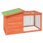 vidaXL Kaninchenstall Braun 100,5x54x55 cm Massivholz Kiefer vidaXL Kaninchenstall Braun 100,5x54x55 cm Massivholz Kiefer