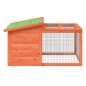 vidaXL Kaninchenstall Braun 100,5x54x55 cm Massivholz Kiefer vidaXL Kaninchenstall Braun 100,5x54x55 cm Massivholz Kiefer