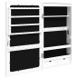 vidaXL Spiegel-Schmuckschrank mit LED-Beleuchtung Wandmontage Weiß vidaXL Spiegel-Schmuckschrank mit LED-Beleuchtung Wandmontage Weiß