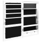 vidaXL Spiegel-Schmuckschrank mit LED-Beleuchtung Wandmontage Weiß vidaXL Spiegel-Schmuckschrank mit LED-Beleuchtung Wandmontage Weiß