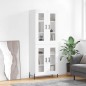 Highboard Weiß 69,5x34x180 cm Holzwerkstoff Highboard Weiß 69,5x34x180 cm Holzwerkstoff