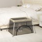 vidaXL Baby-Laufstall mit Matratze Taupe Leinenstoff vidaXL Baby-Laufstall mit Matratze Taupe Leinenstoff