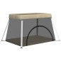 vidaXL Baby-Laufstall mit Matratze Taupe Leinenstoff vidaXL Baby-Laufstall mit Matratze Taupe Leinenstoff