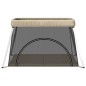 vidaXL Baby-Laufstall mit Matratze Taupe Leinenstoff vidaXL Baby-Laufstall mit Matratze Taupe Leinenstoff