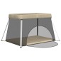 vidaXL Baby-Laufstall mit Matratze Taupe Leinenstoff vidaXL Baby-Laufstall mit Matratze Taupe Leinenstoff