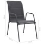 vidaXL Stapelbare Gartenstühle 2 Stk. Stahl und Textiline Anthrazit vidaXL Stapelbare Gartenstühle 2 Stk. Stahl und Textiline Anthrazit