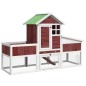 vidaXL Kaninchenstall Mokka 170x63x113 cm Massivholz Kiefer vidaXL Kaninchenstall Mokka 170x63x113 cm Massivholz Kiefer