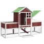 vidaXL Kaninchenstall Mokka 170x63x113 cm Massivholz Kiefer vidaXL Kaninchenstall Mokka 170x63x113 cm Massivholz Kiefer