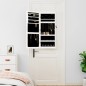 vidaXL Spiegel-Schmuckschrank mit LED-Beleuchtung Wandmontage Weiß vidaXL Spiegel-Schmuckschrank mit LED-Beleuchtung Wandmontage Weiß