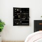 vidaXL Spiegel-Schmuckschrank mit LED-Beleuchtung Wandmontage Schwarz vidaXL Spiegel-Schmuckschrank mit LED-Beleuchtung Wandmontage Schwarz