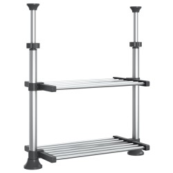 vidaXL Küchenregal 50x25x(50-70) cm Aluminium