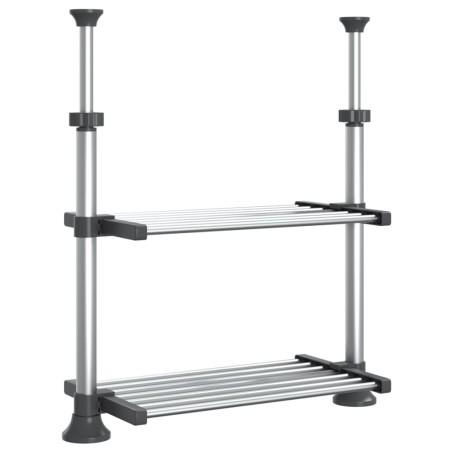 vidaXL Küchenregal 50x25x(50-70) cm Aluminium