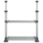 vidaXL Küchenregal 50x25x(50-70) cm Aluminium vidaXL Küchenregal 50x25x(50-70) cm Aluminium